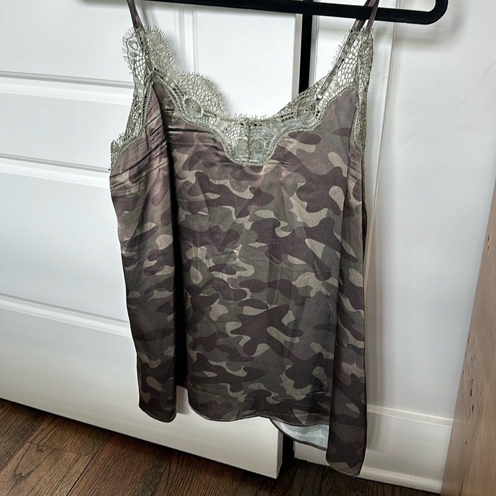 Cami NYC silk camo camisole sz L
